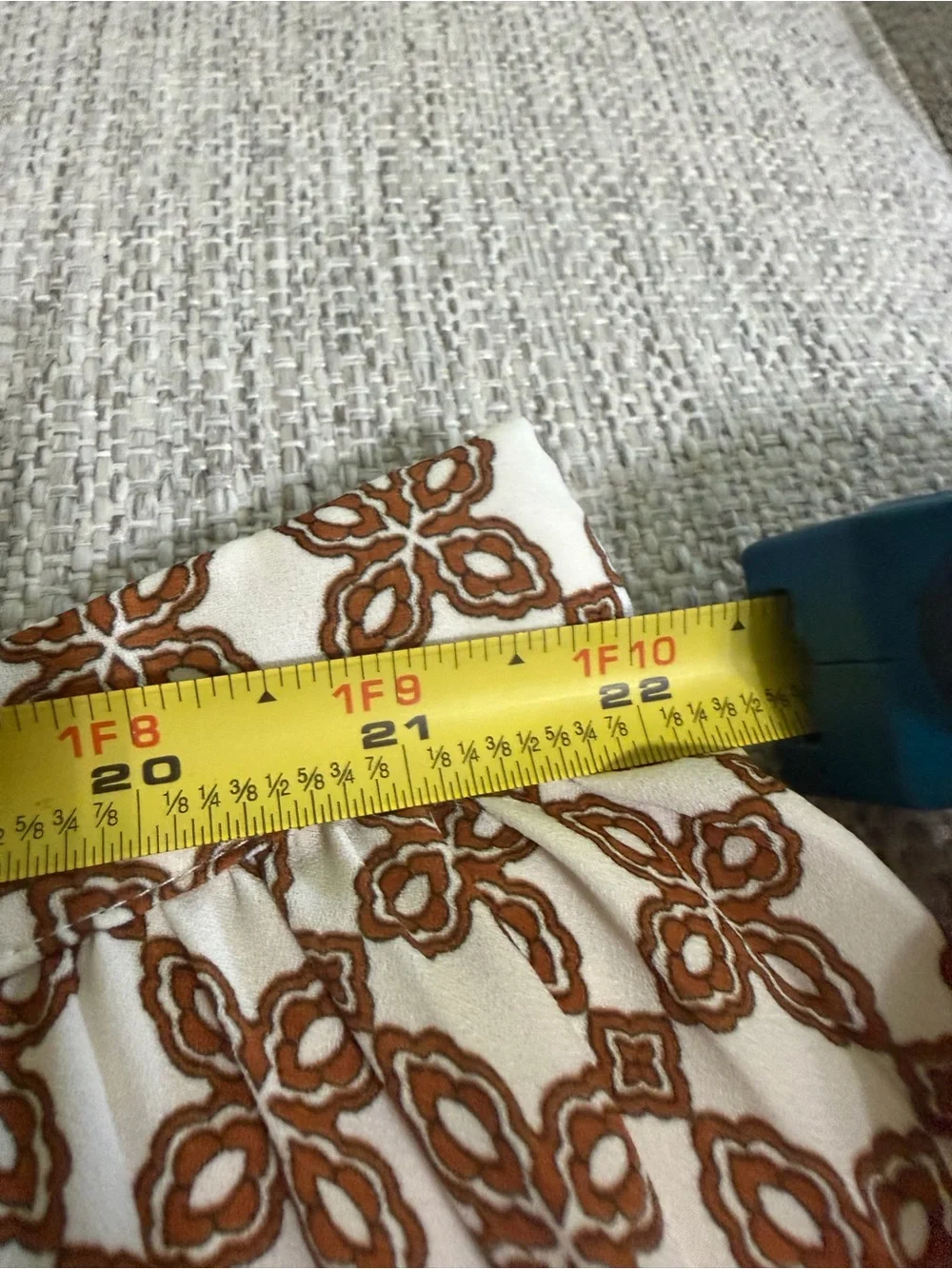 J.Crew Geometric Print Pleated Skirt Plus Size 22 Lined Brown Ivory